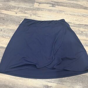 Navy blue wrap style skort